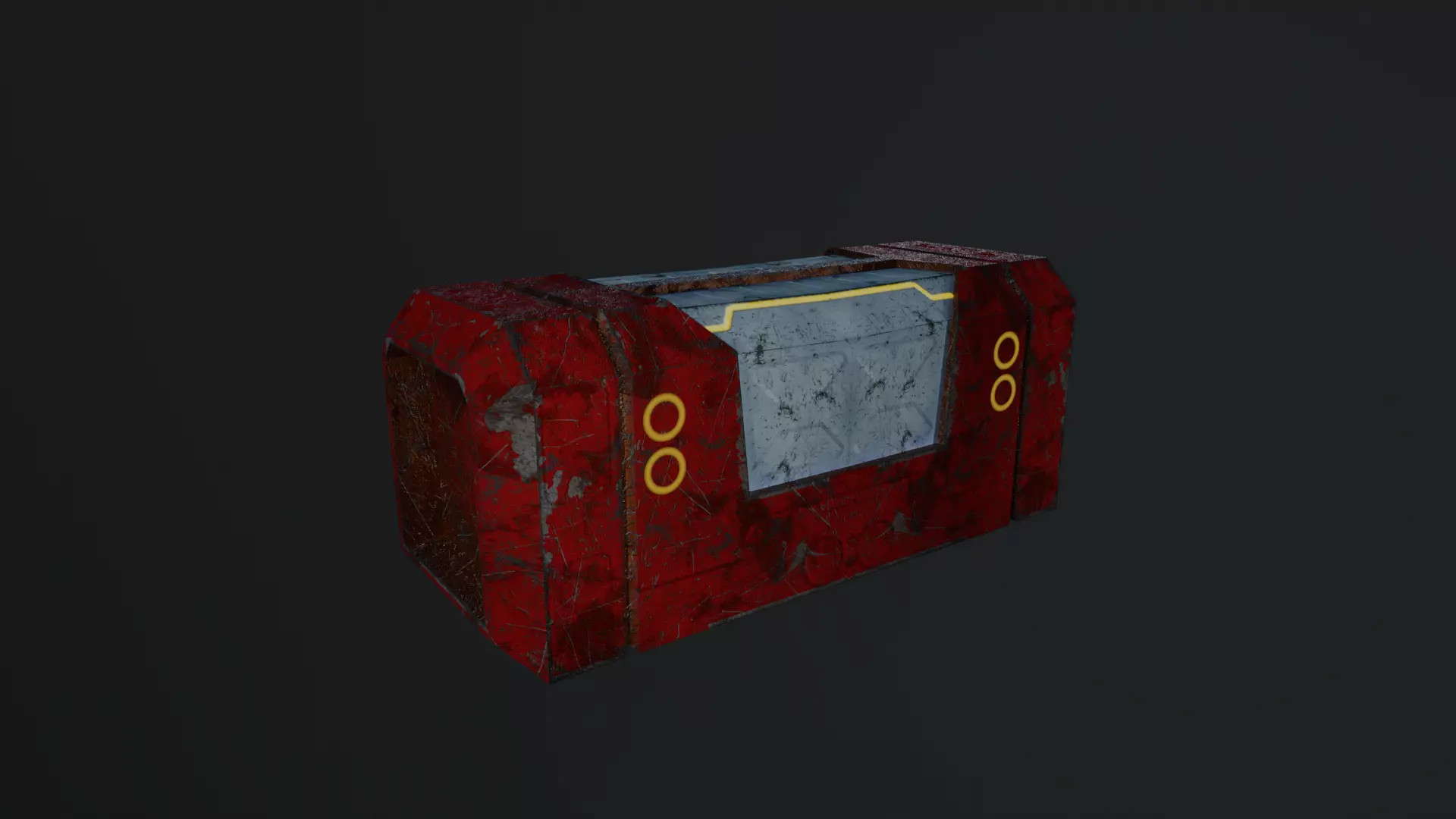 Sec fi box FBX  Low-poly 3D model_0