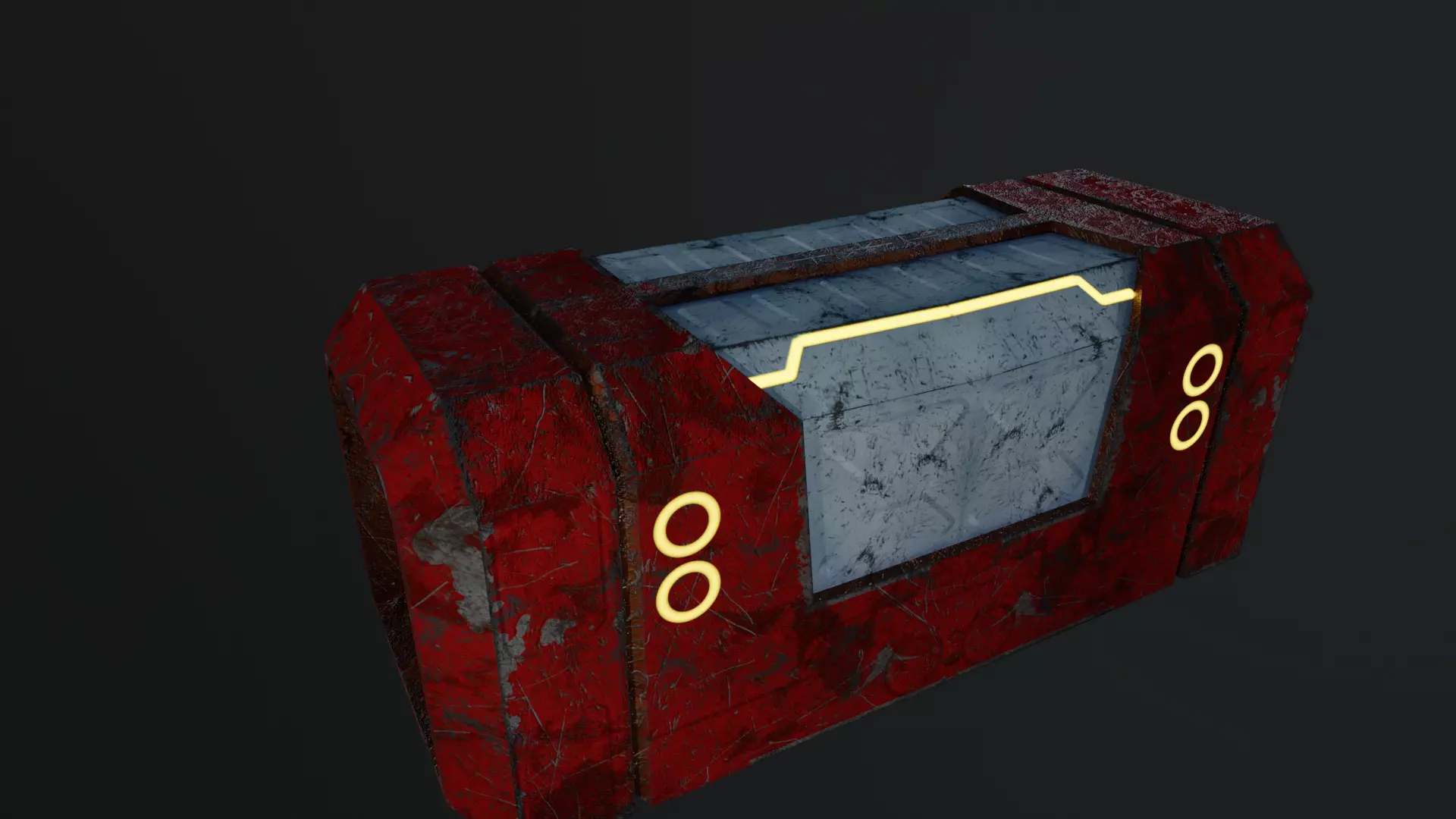 Sec fi box FBX  Low-poly 3D model_5