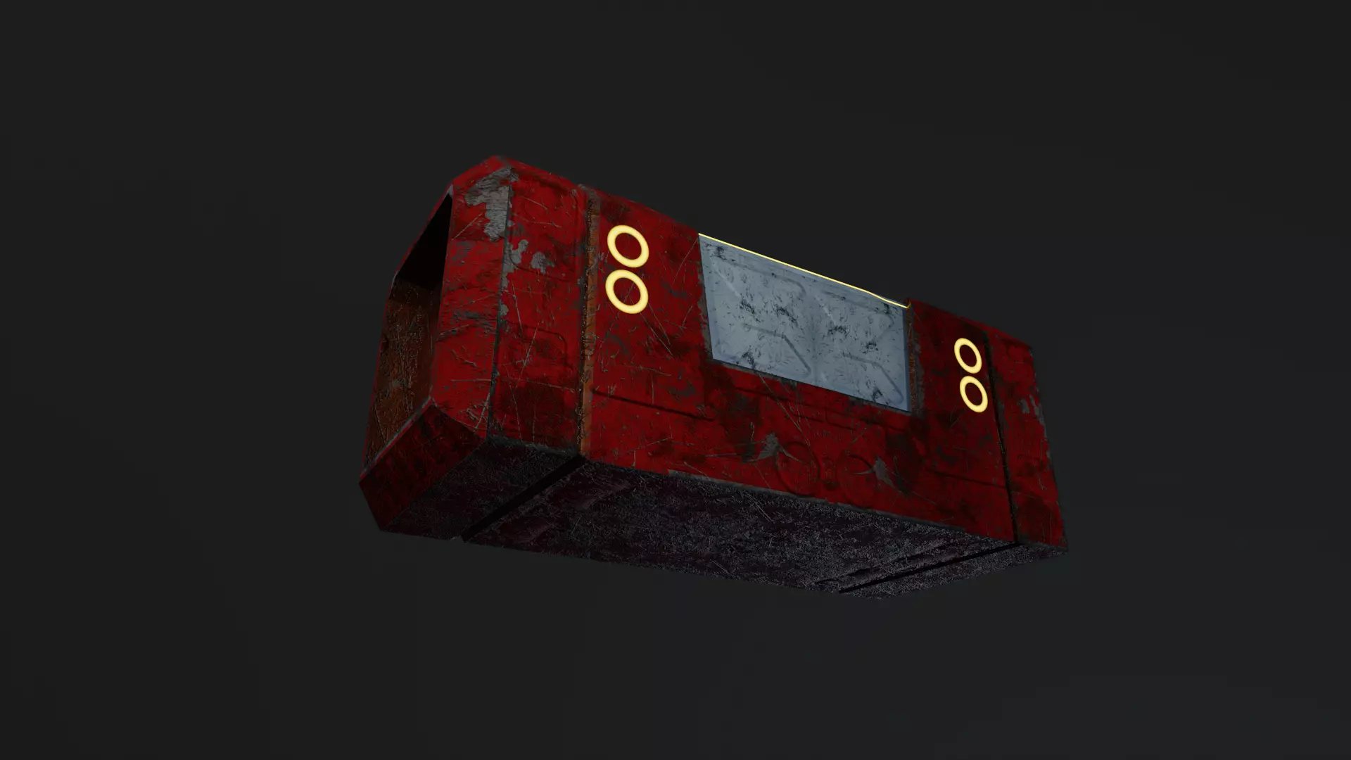 Sec fi box FBX  Low-poly 3D model_6