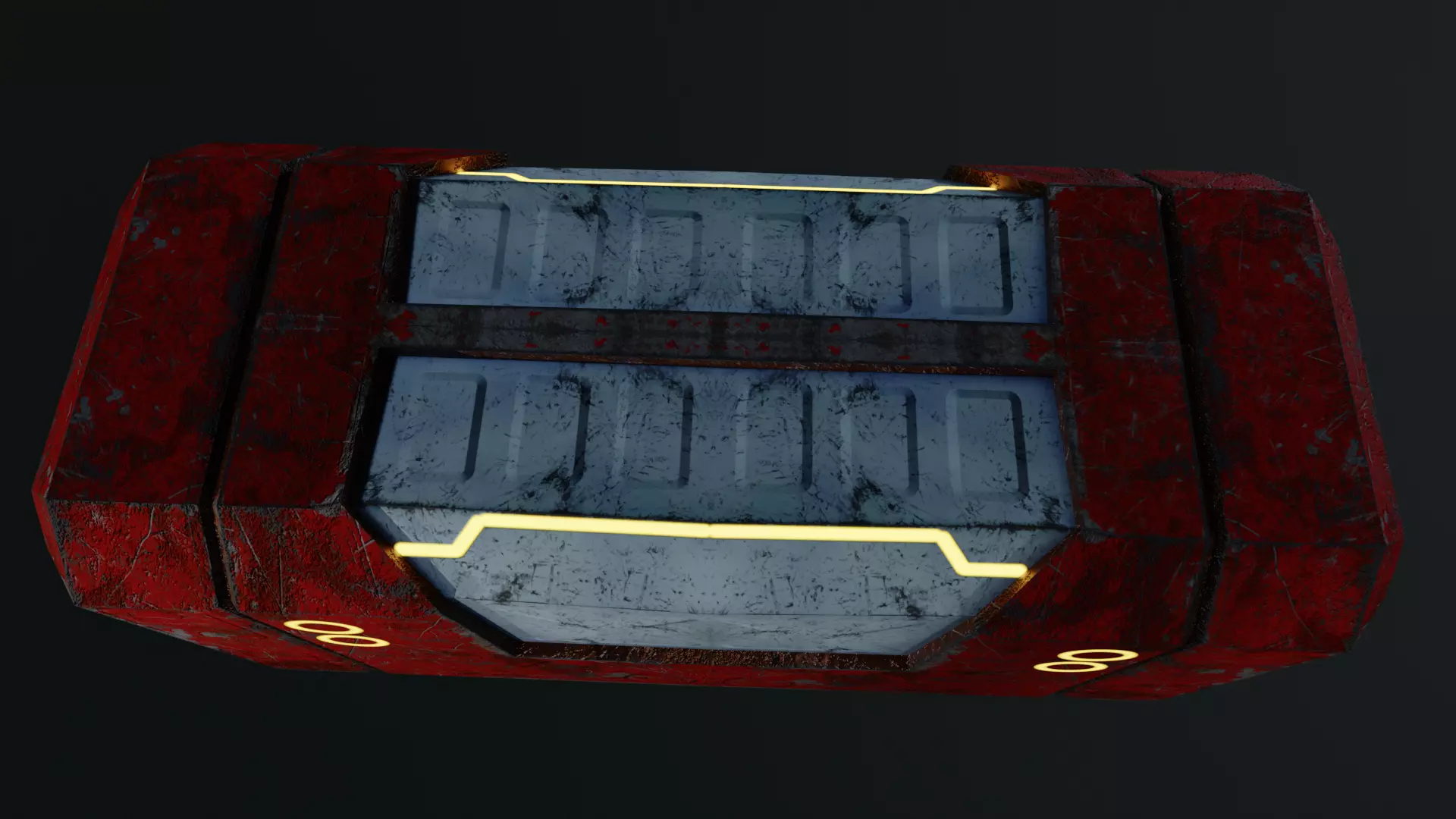 Sec fi box FBX  Low-poly 3D model_7