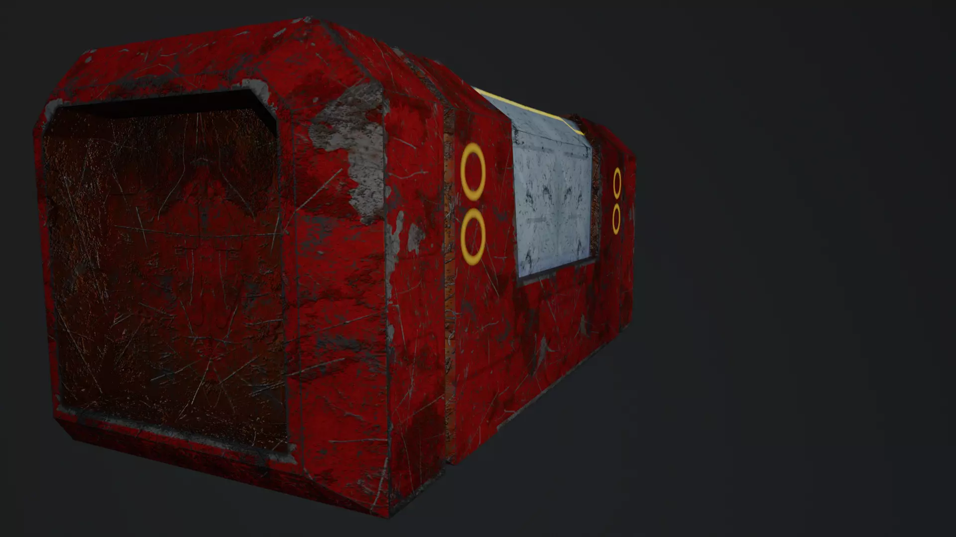 Sec fi box FBX  Low-poly 3D model_4