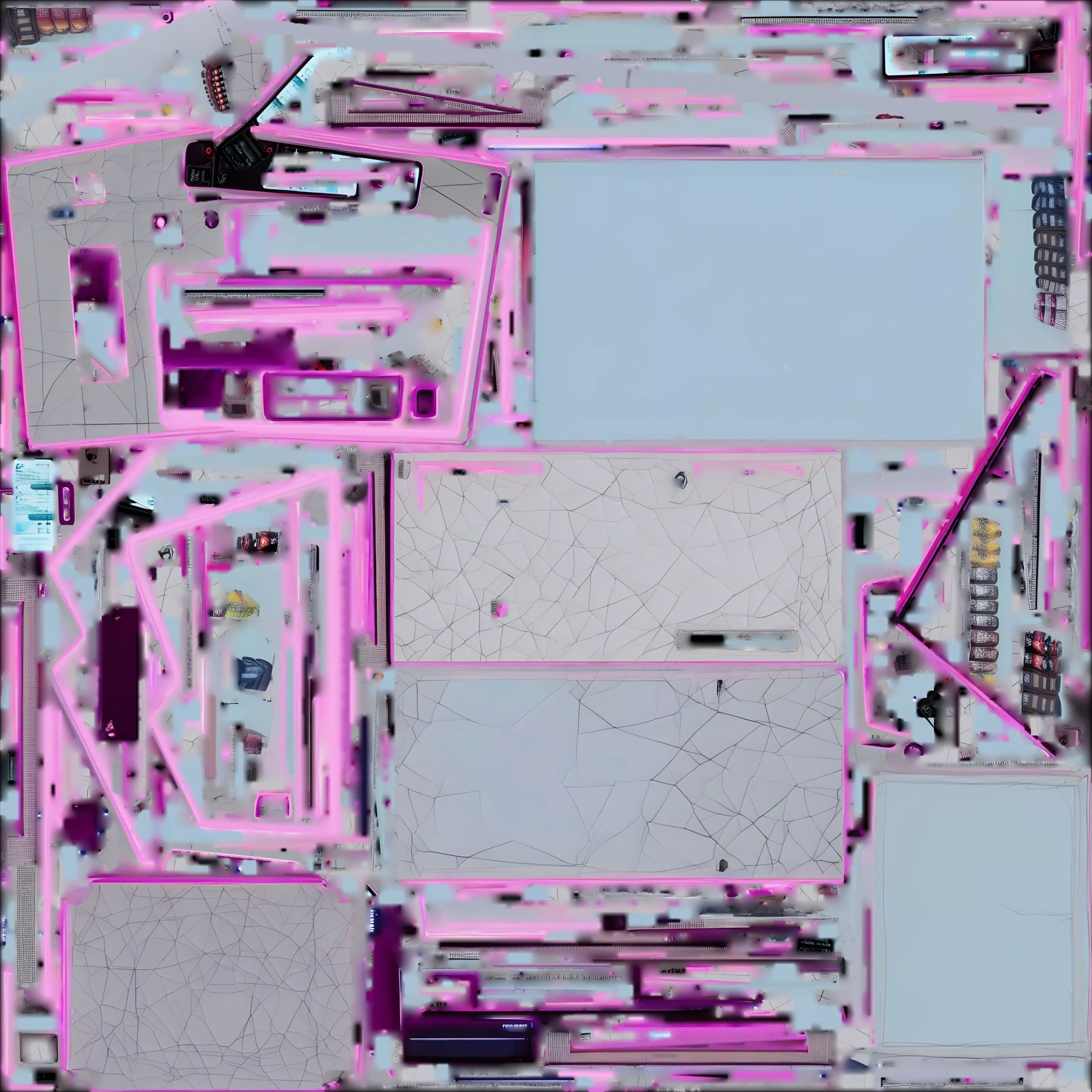 Cyberpunk Snack Vending Machine Holographic Display Low-poly 3D model_1