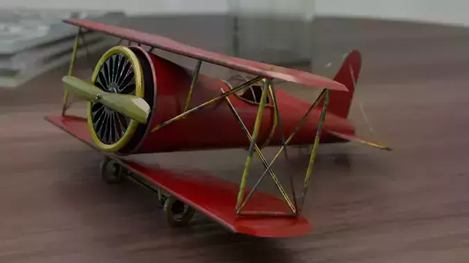 Vintage Toy Plane 3D model