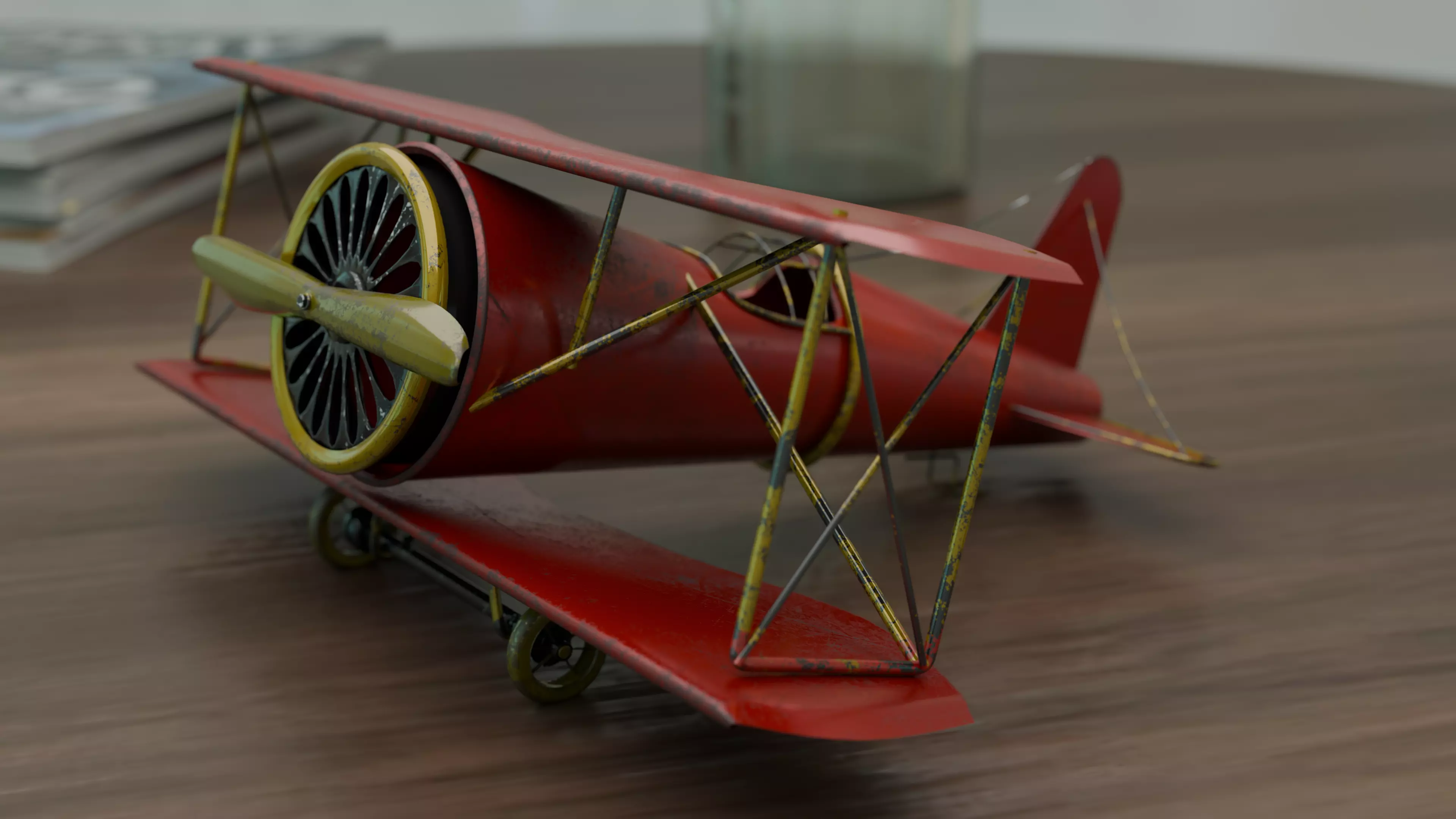 Vintage Toy Plane 3D model