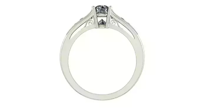Inverted Diamond Engagement Ring 3D print model