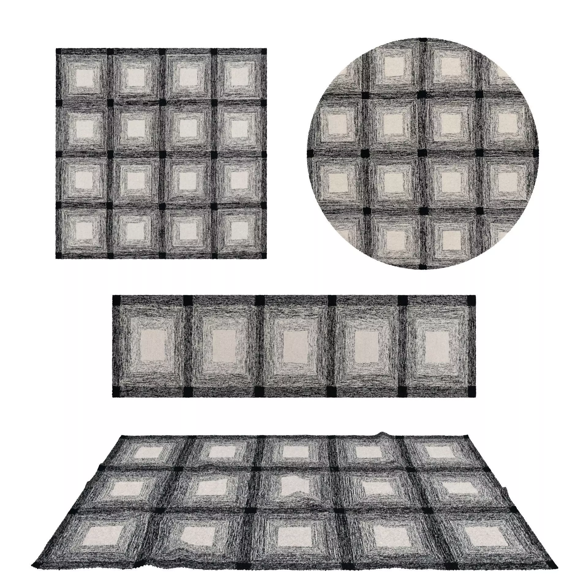 Rugs No 1055 Low-poly 3D model_0