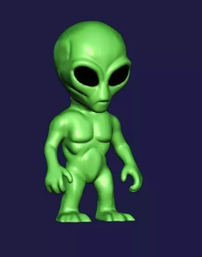 Alien Grey Zeta Type 3D print model_1