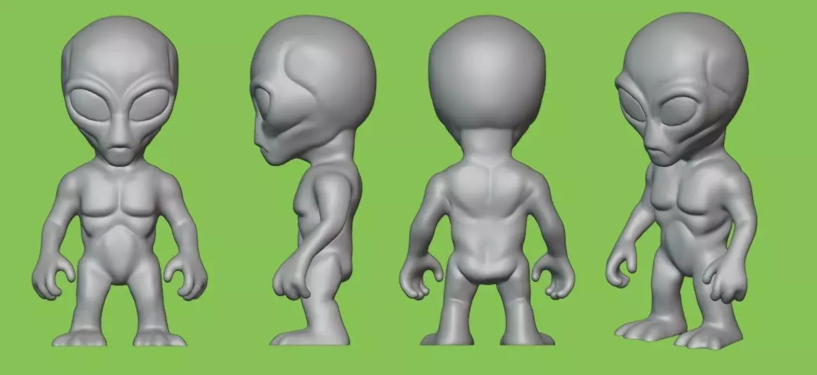 Alien Grey Zeta Type 3D print model_3
