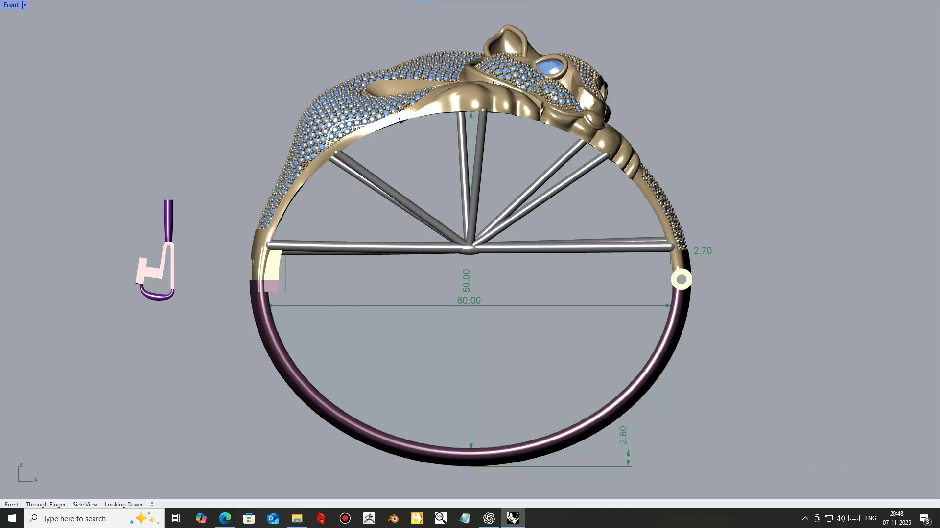 PANTHER BRACELET 3D print model_5