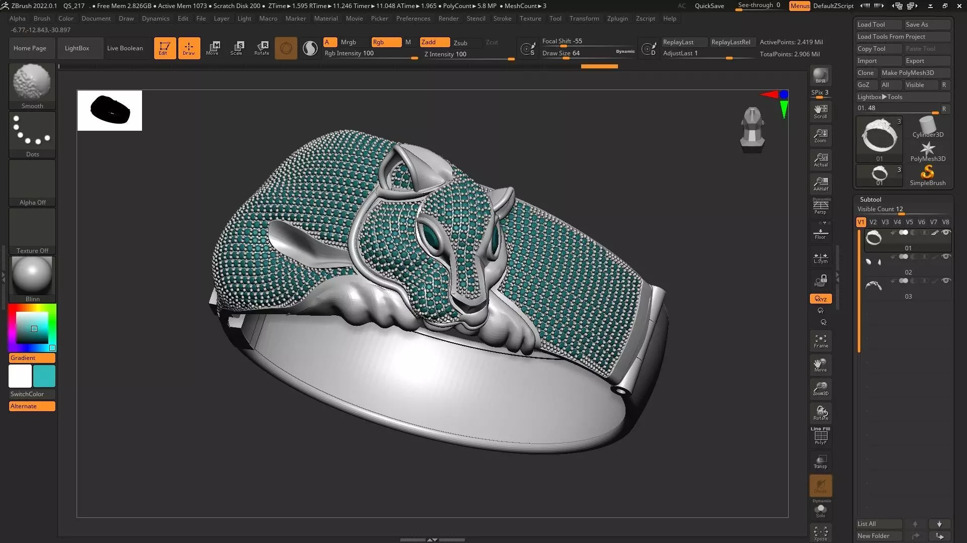 PANTHER BRACELET 3D print model_0