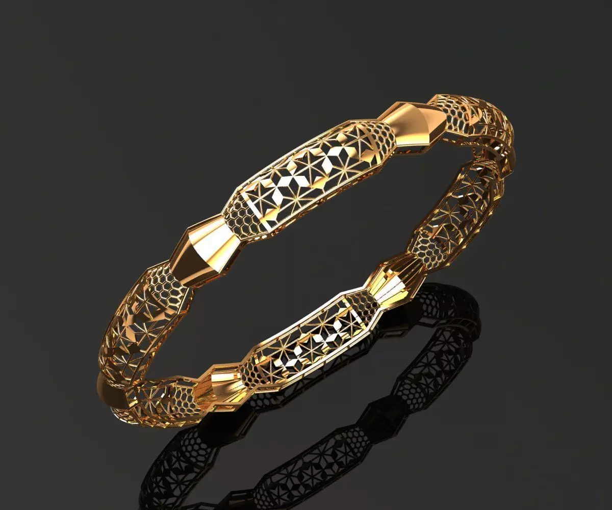 1276 Nature Thread Bangle 7gm 3D print model