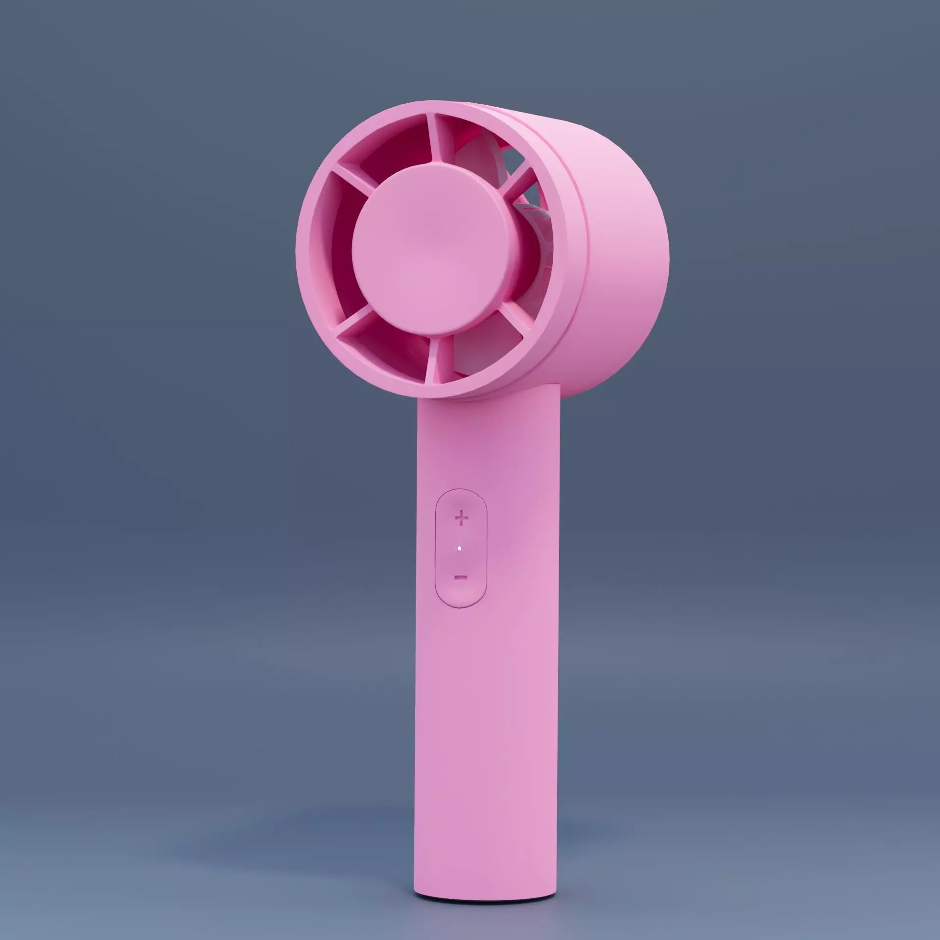 Pink Handheld Mini Fan 3D Model 3D model_0