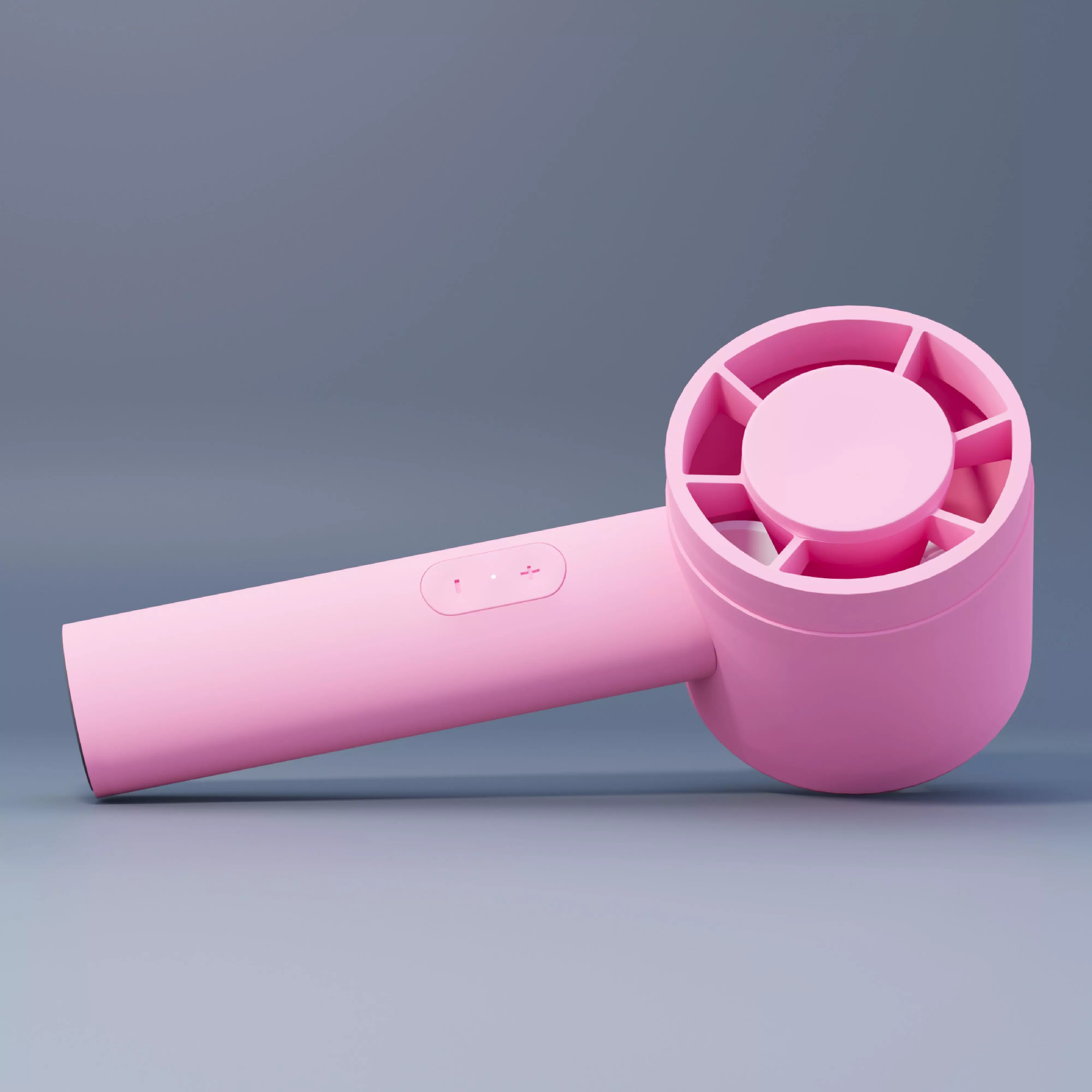 Pink Handheld Mini Fan 3D Model 3D model_4