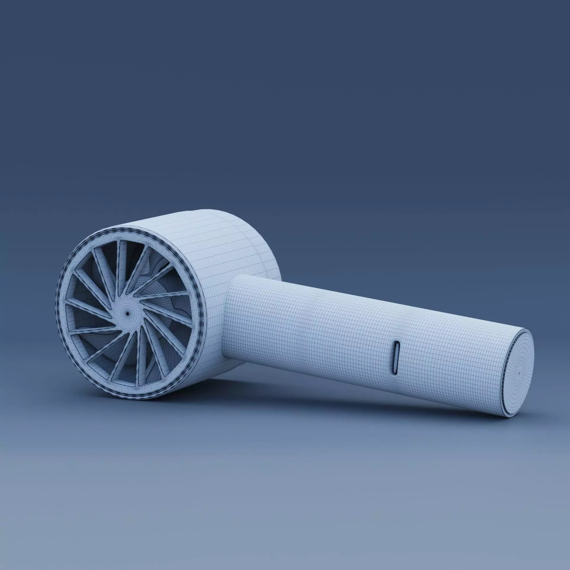 Pink Handheld Mini Fan 3D Model 3D model_7