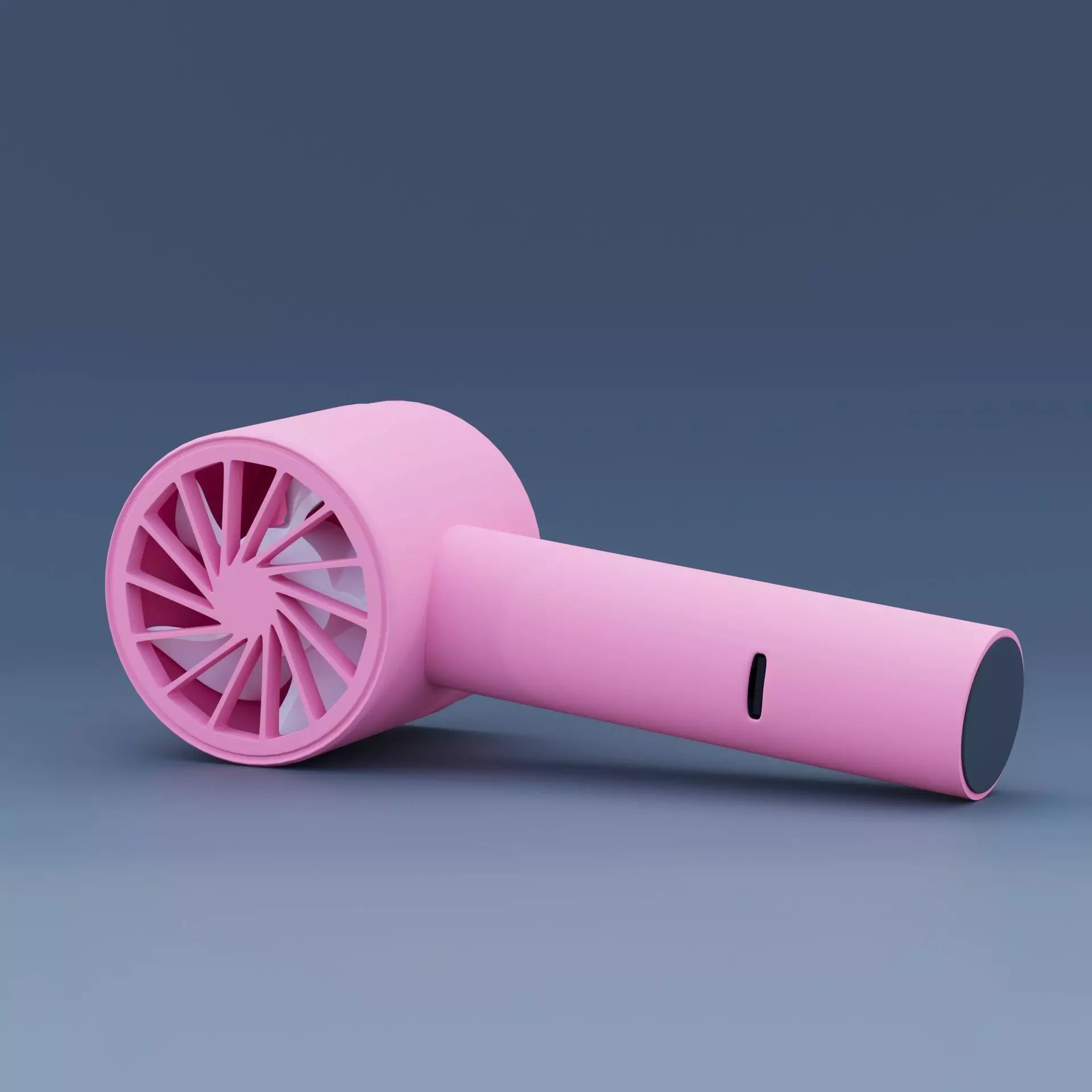 Pink Handheld Mini Fan 3D Model 3D model_6