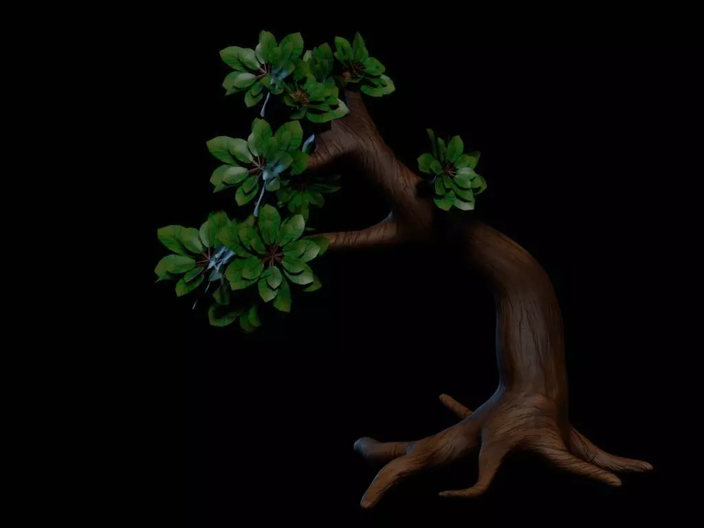 Realistic Tree 3D Model  Game Ready  PBR Textured Low-poly 3D model_8