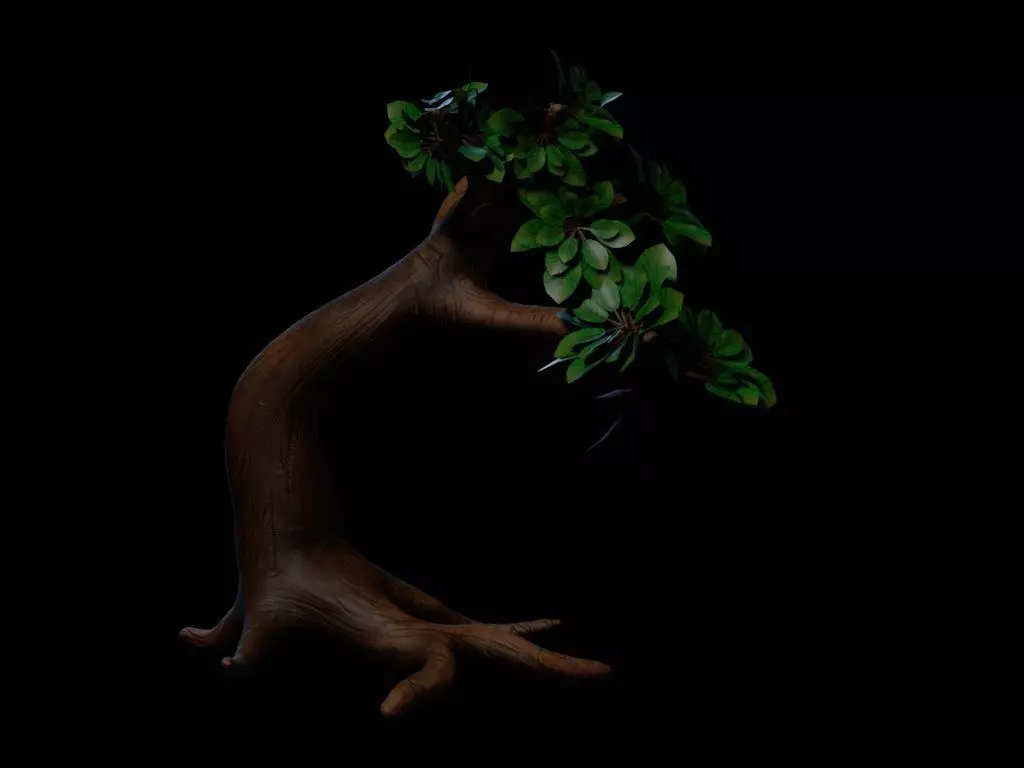 Realistic Tree 3D Model  Game Ready  PBR Textured Low-poly 3D model_5