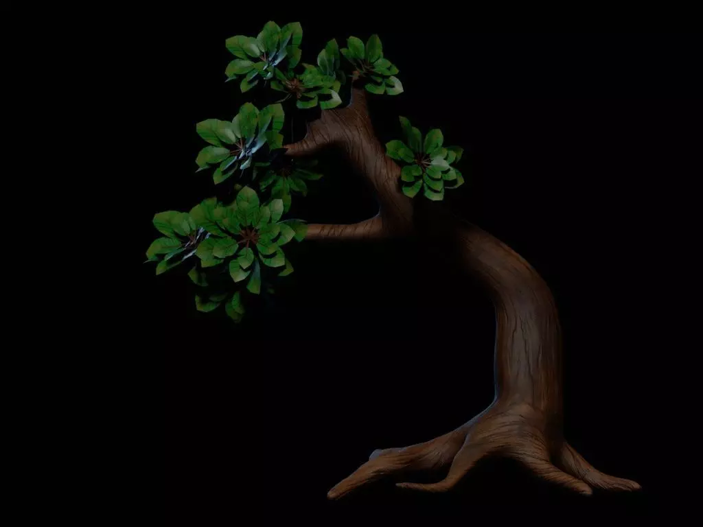 Realistic Tree 3D Model  Game Ready  PBR Textured Low-poly 3D model_7