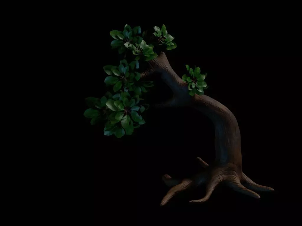 Realistic Tree 3D Model  Game Ready  PBR Textured Low-poly 3D model_3