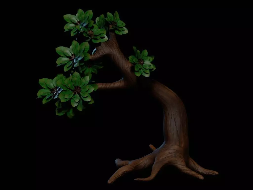 Realistic Tree 3D Model  Game Ready  PBR Textured Low-poly 3D model_10