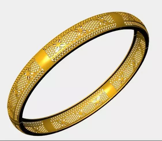 1277 Fine Lace Openwork Bangle 10gm 3D print model_2