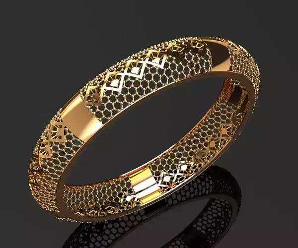 1278 Filigree Fern Bangle 20gm