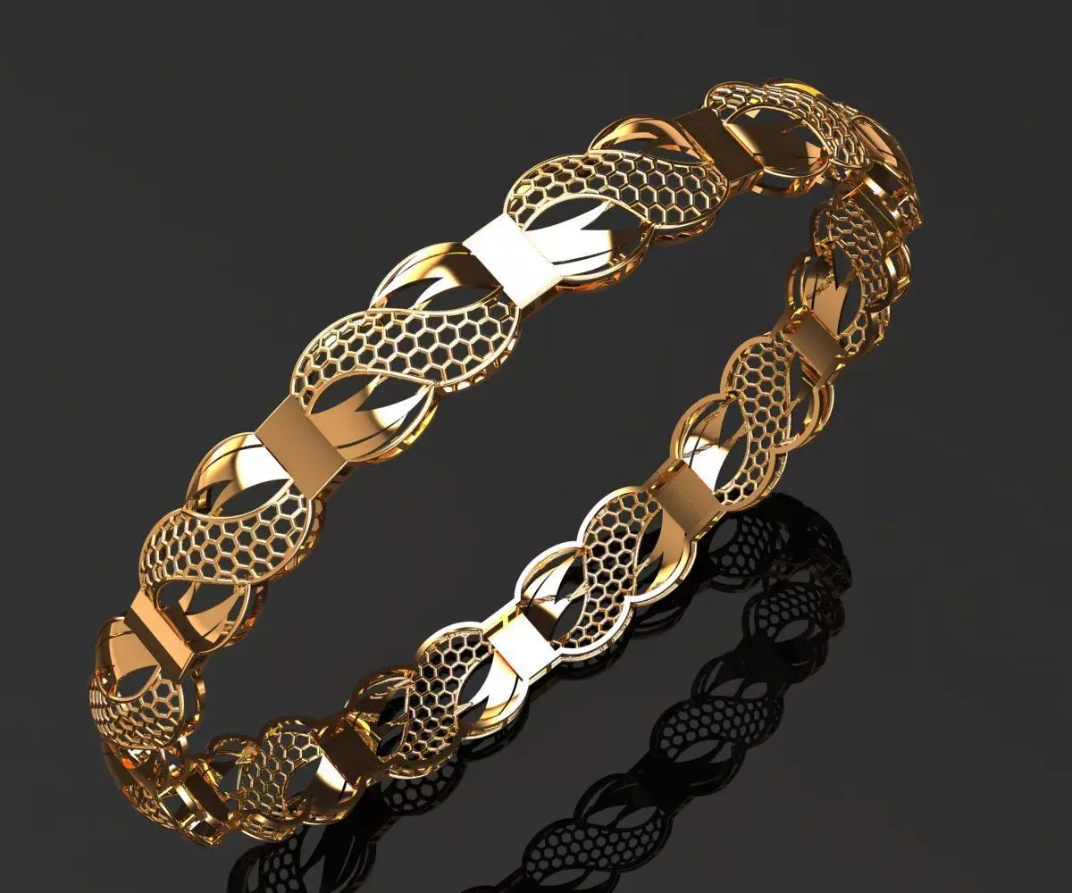 1279 Whispering Leaves Kada 8gm 3D print model_0