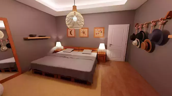 -Bedroom with Palette Bed V2-