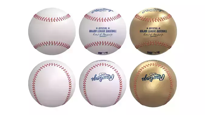 Baseball Rawlings 3D Model Collection