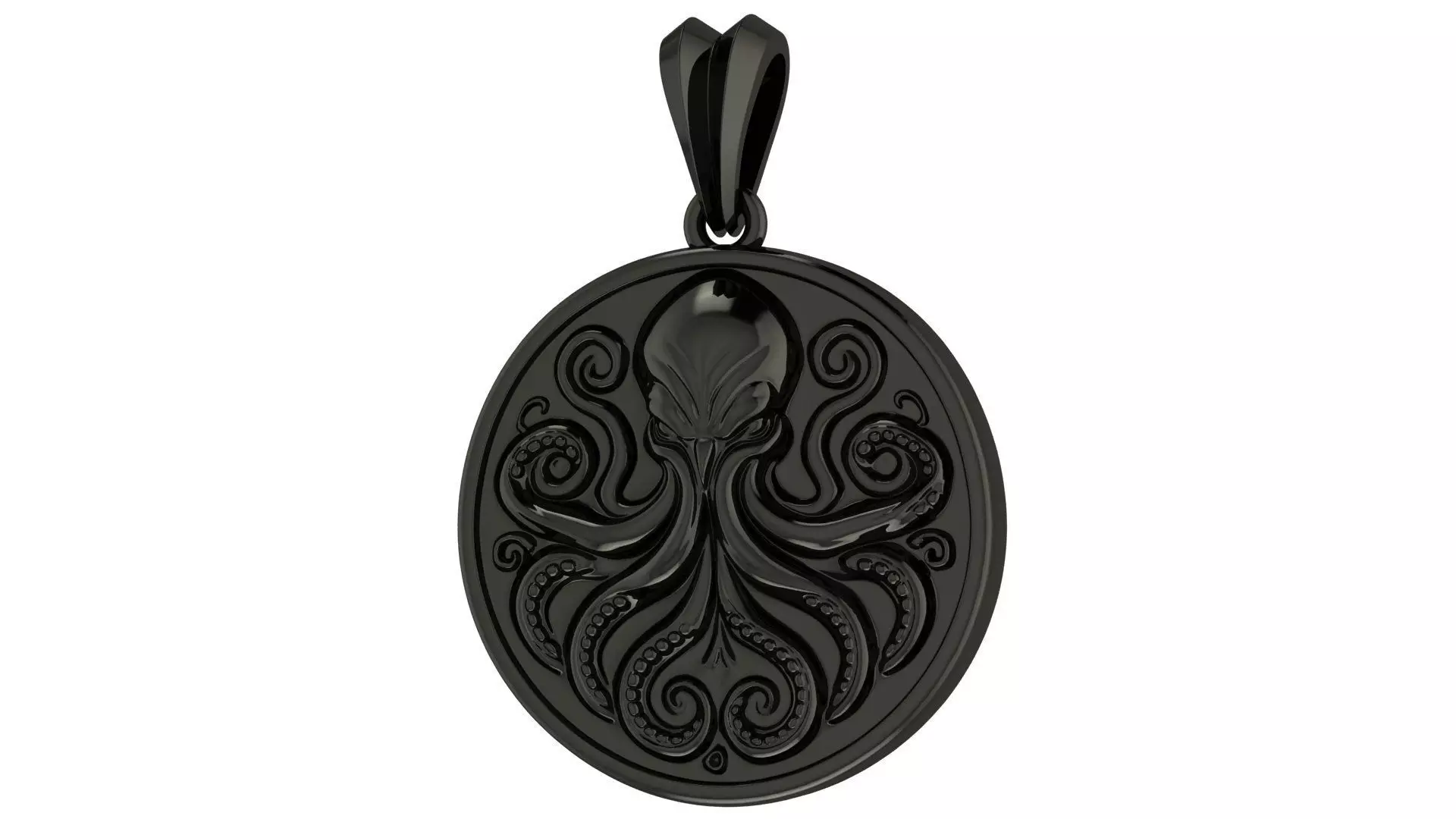 Kraken Pendant 3D print model_3