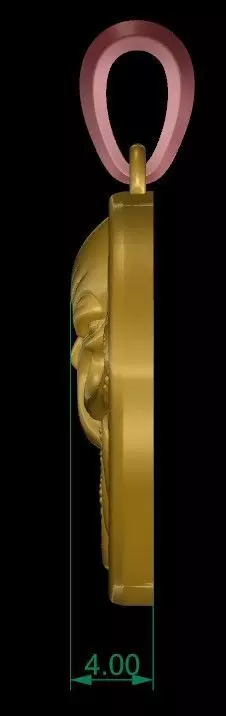 Kraken Pendant 3D print model_5