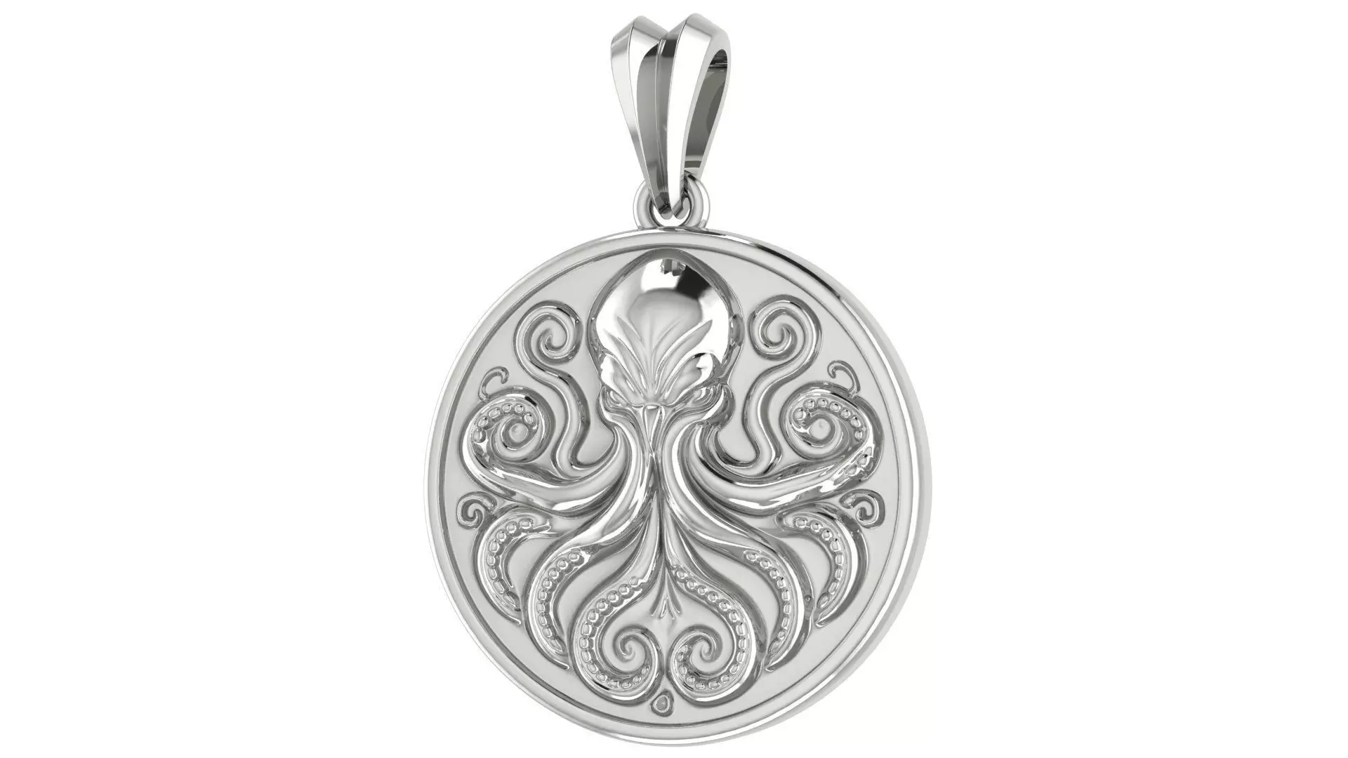 Kraken Pendant 3D print model_1