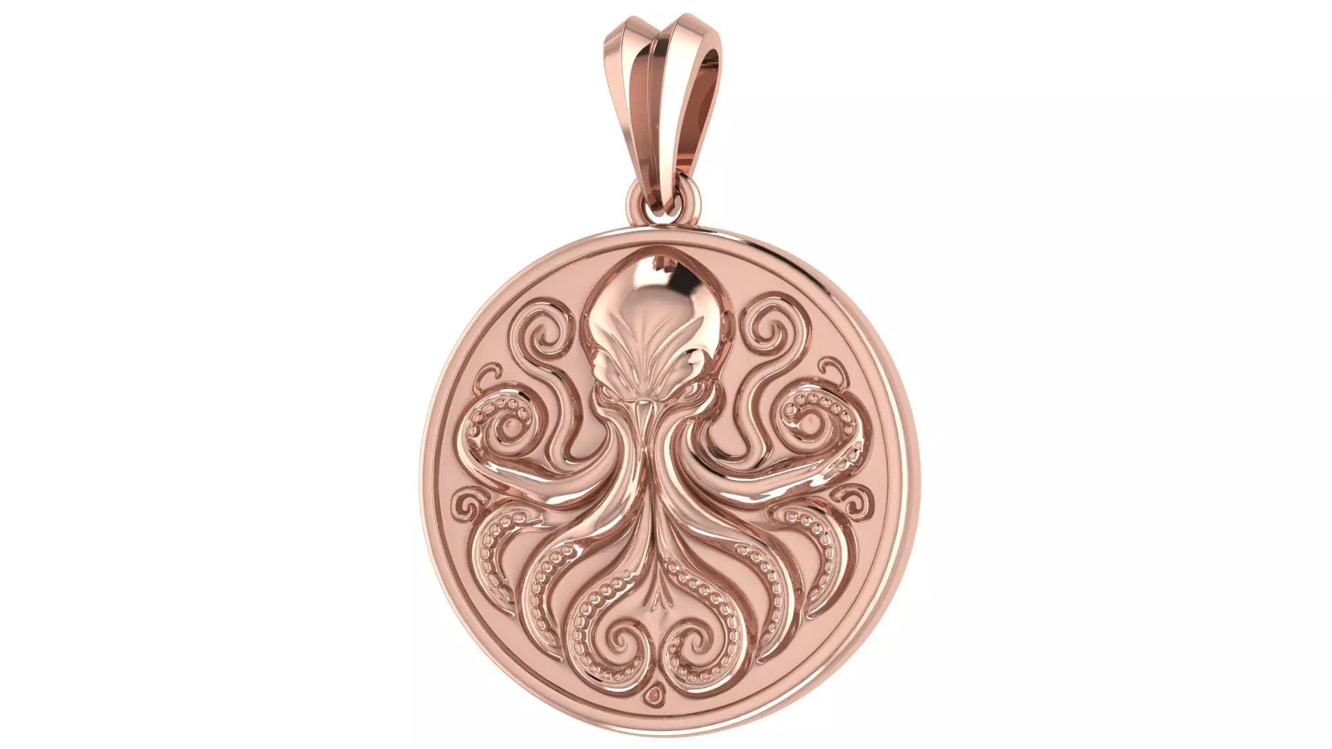 Kraken Pendant 3D print model_2