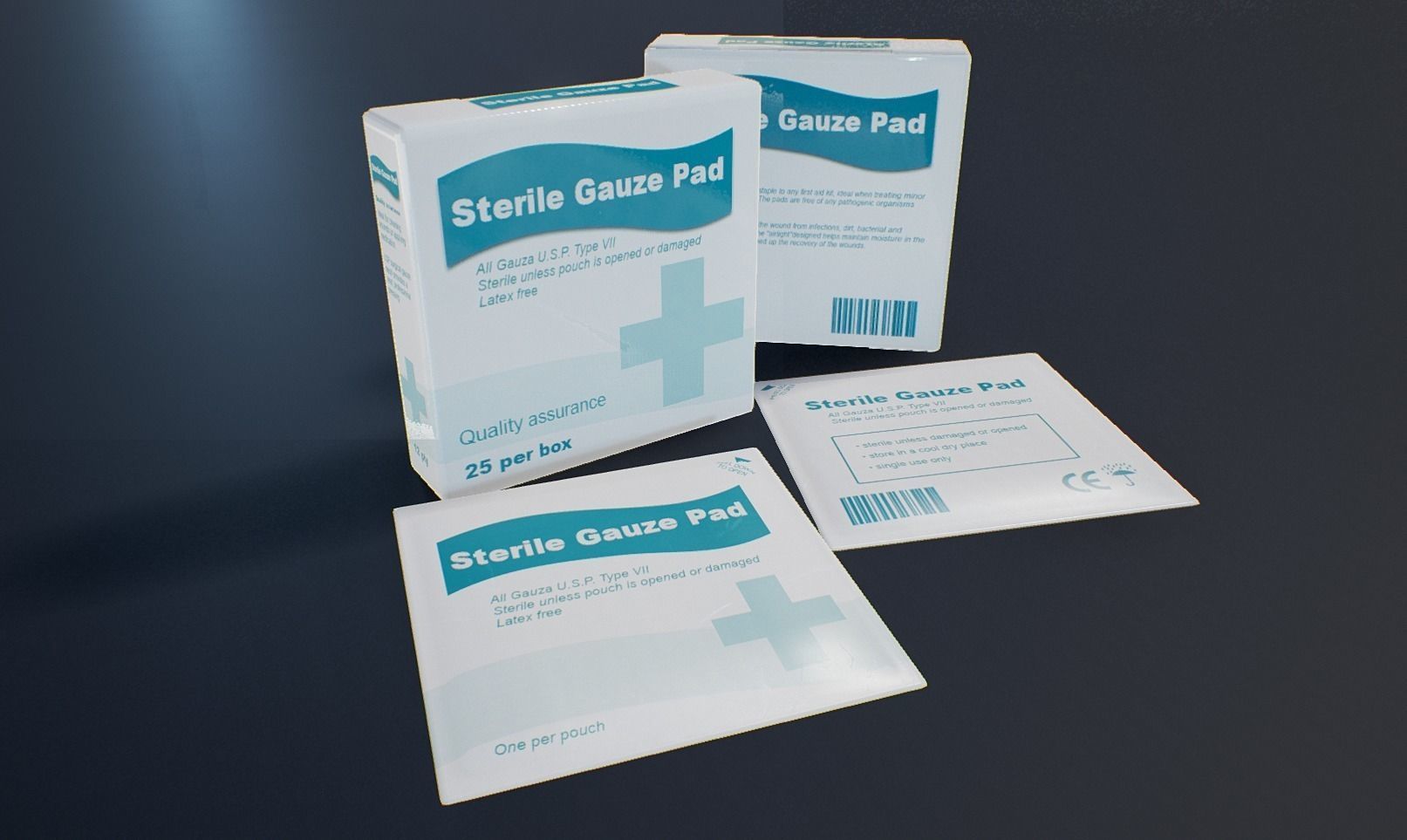 First Aid PBR Pack 1 Plus 1 Game Ready Low-poly 3D model_6