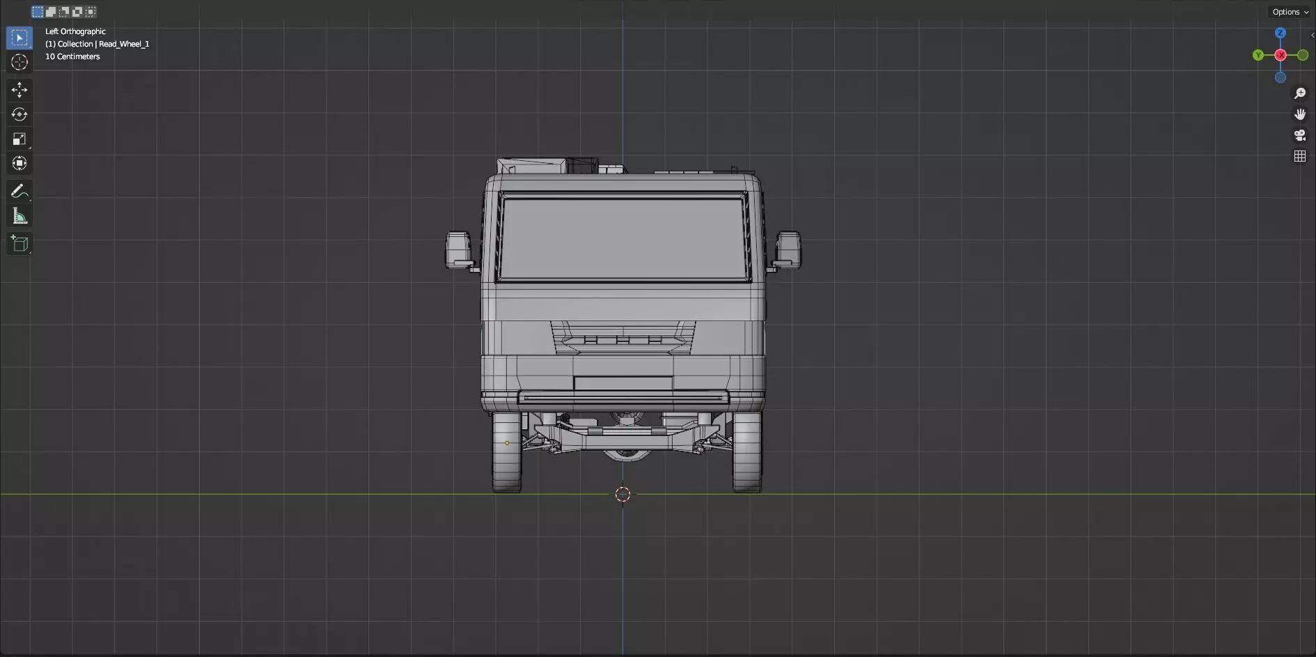 Low Poly Truck With Crates And Barrels - Untextured  Low-poly 3D model_16