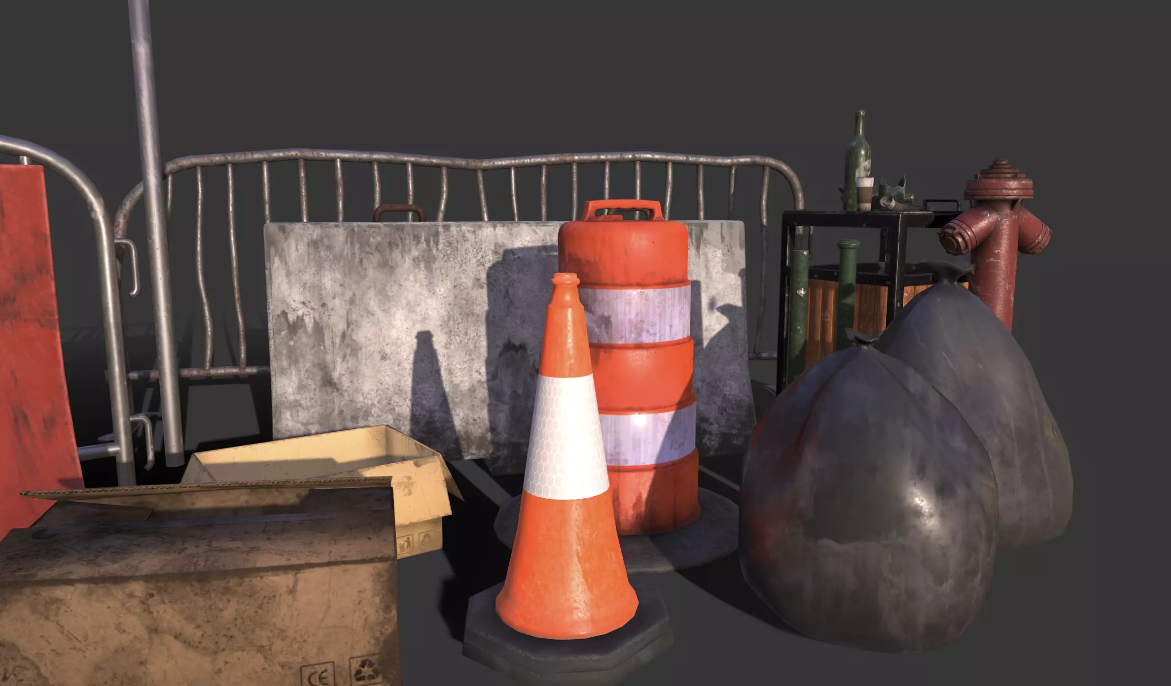Street Traffic Asset Pack Low-poly 3D model_16