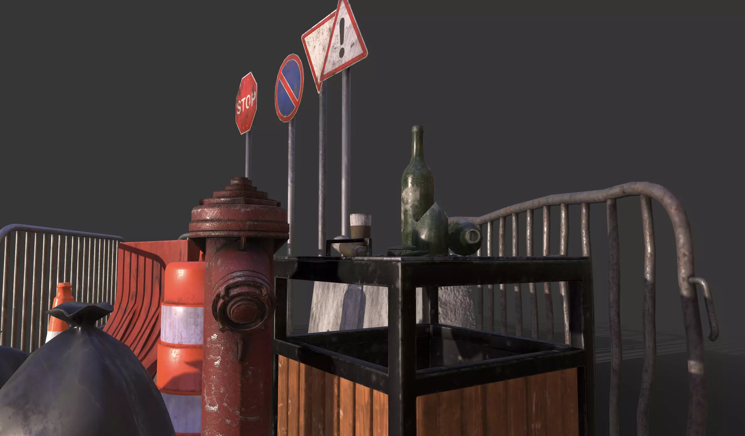 Street Traffic Asset Pack Low-poly 3D model_21