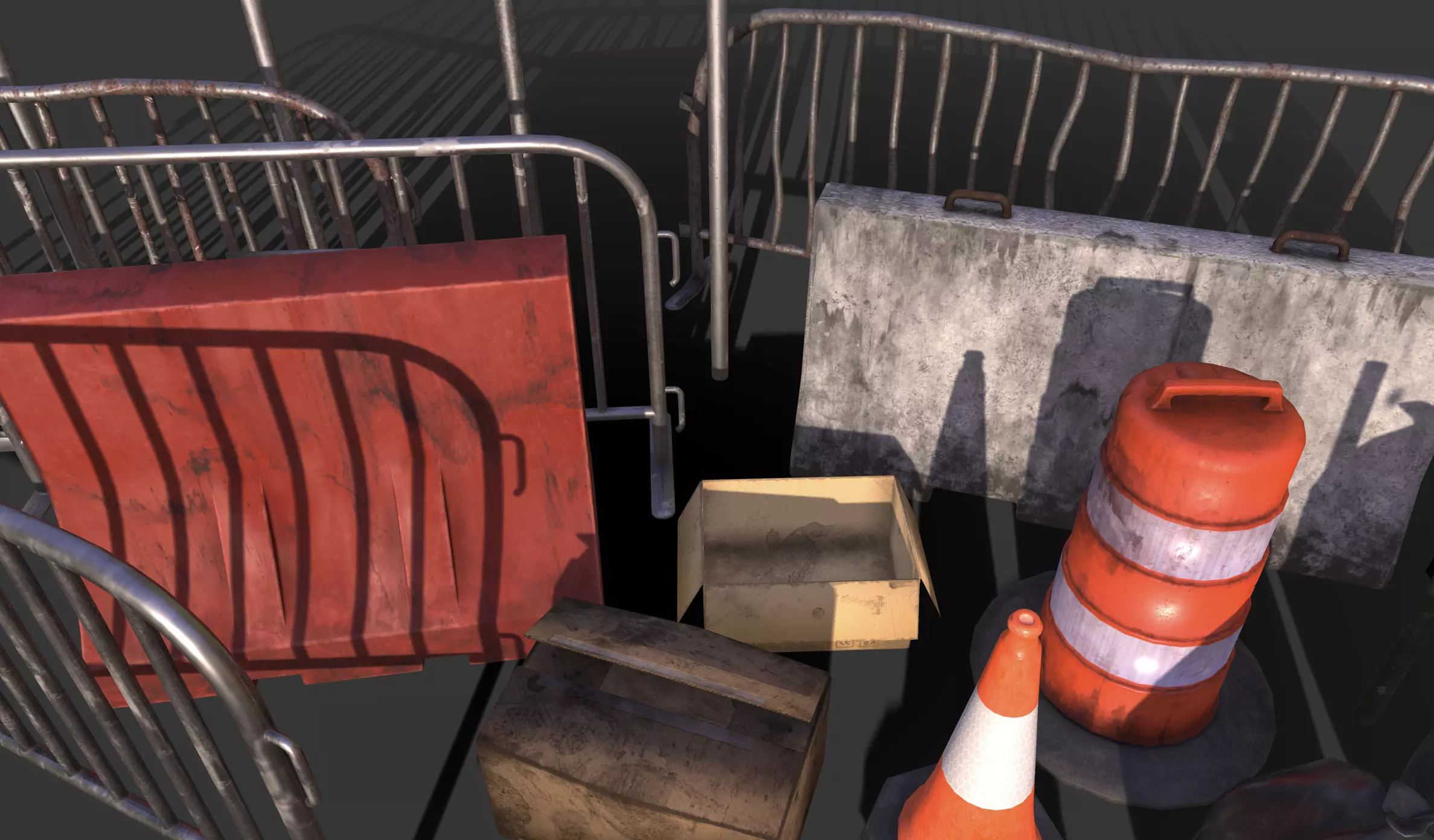 Street Traffic Asset Pack Low-poly 3D model_26