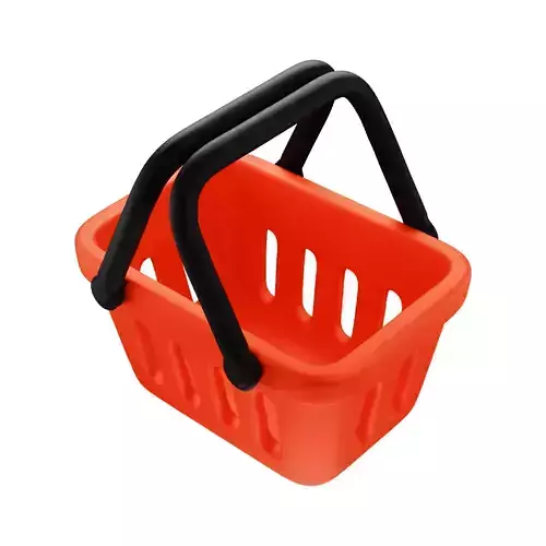 Shopping Basket 3D Icon