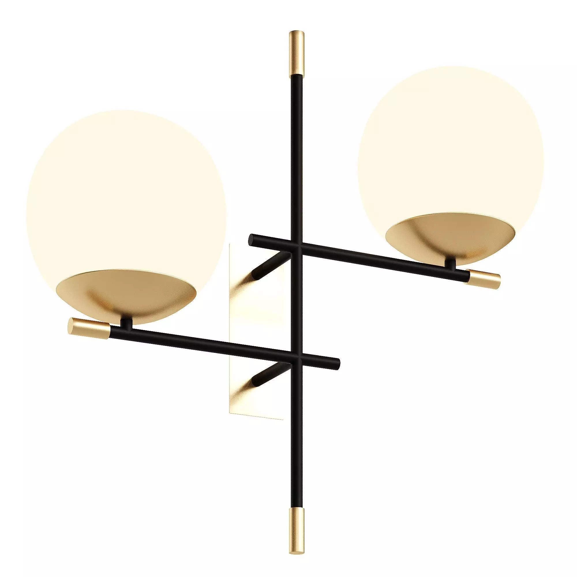 Maytoni Nostalgia wall light 2 bulb made of glass 3D model