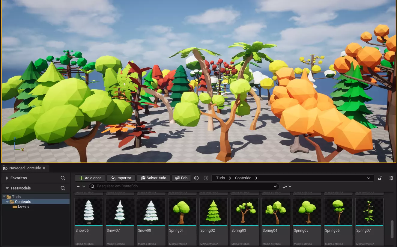 Low Poly Trees Pack Asset Bundle Low-poly 3D model_12