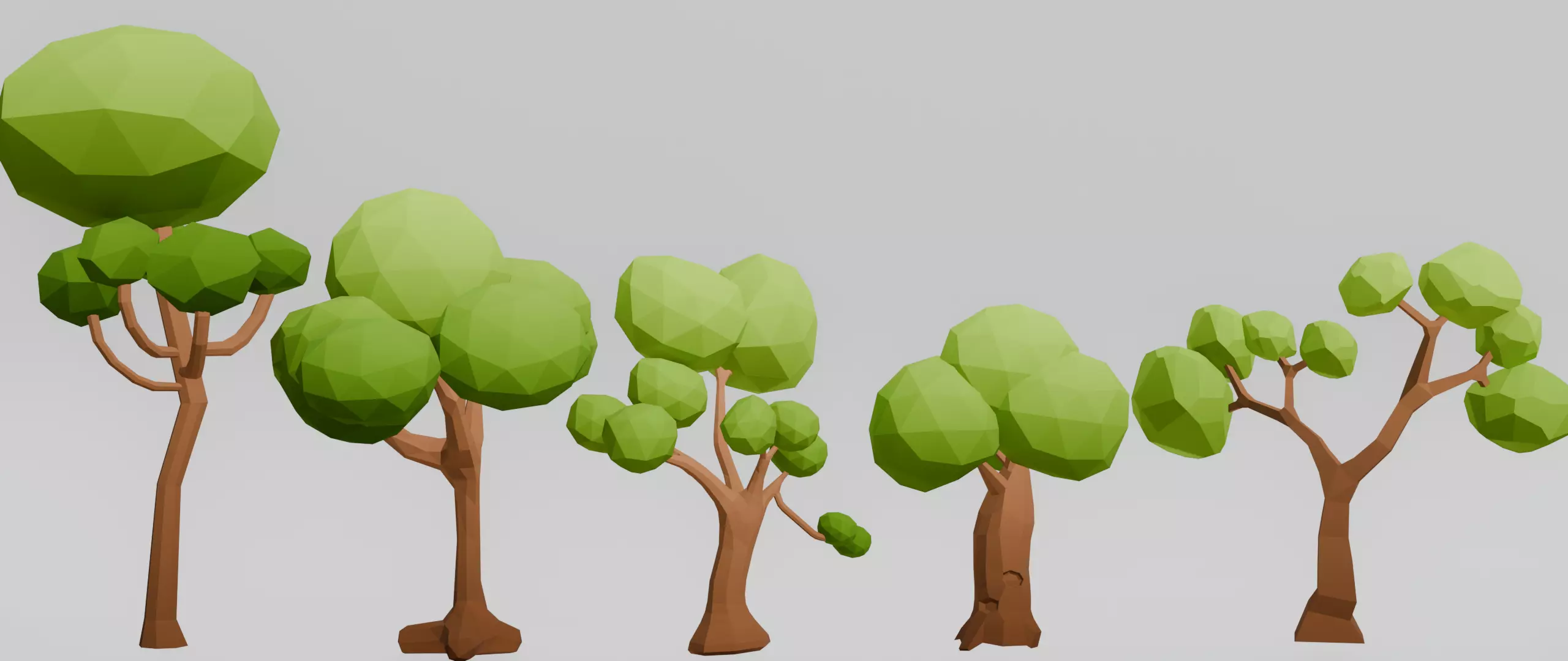 Low Poly Trees Pack Asset Bundle Low-poly 3D model_11