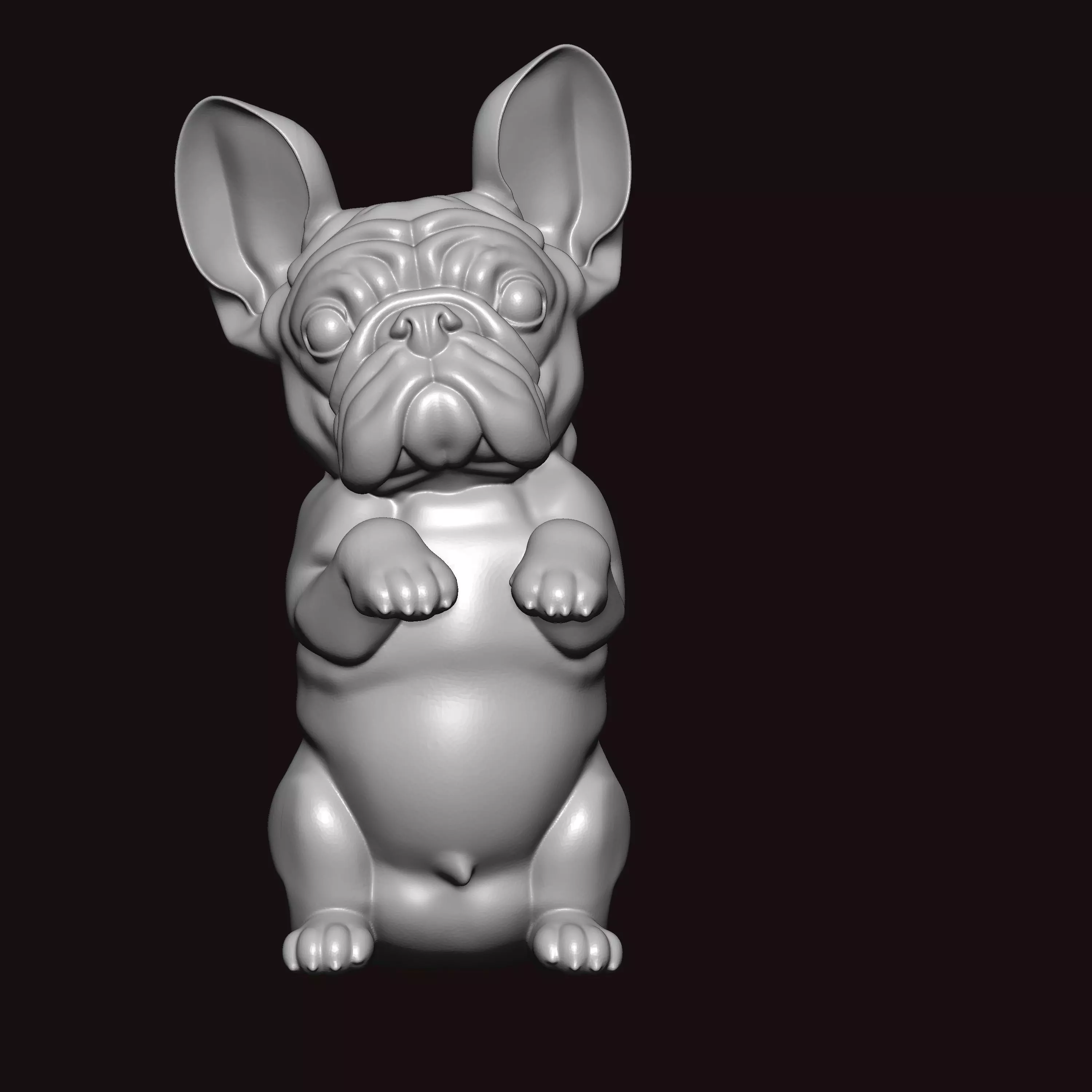 french bull dog body 3D print model