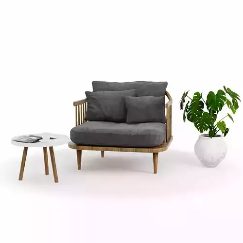 Sofa with Living room intorior accesories