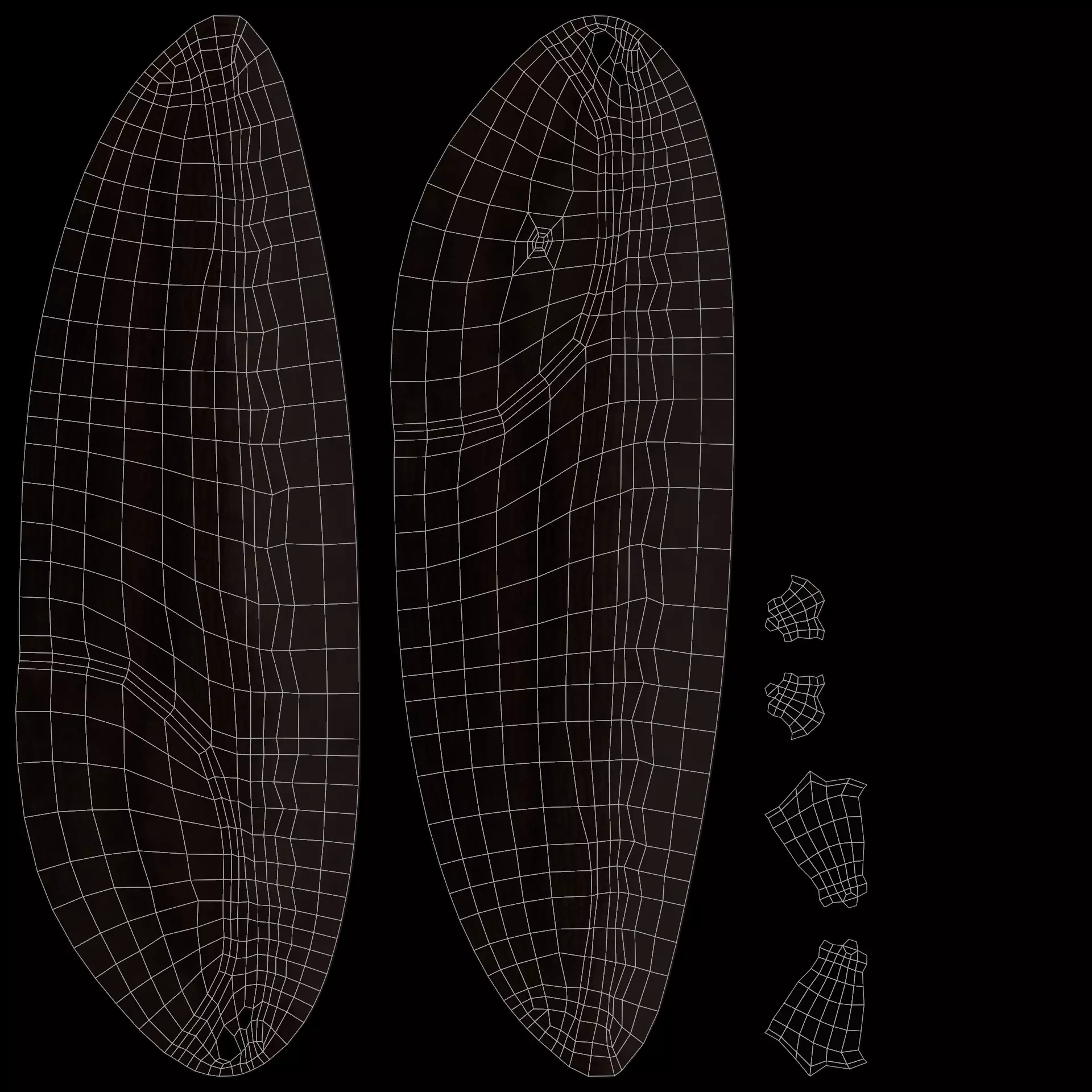 -Black Slug - Arion Ater -Rigged- Low-poly 3D model_11