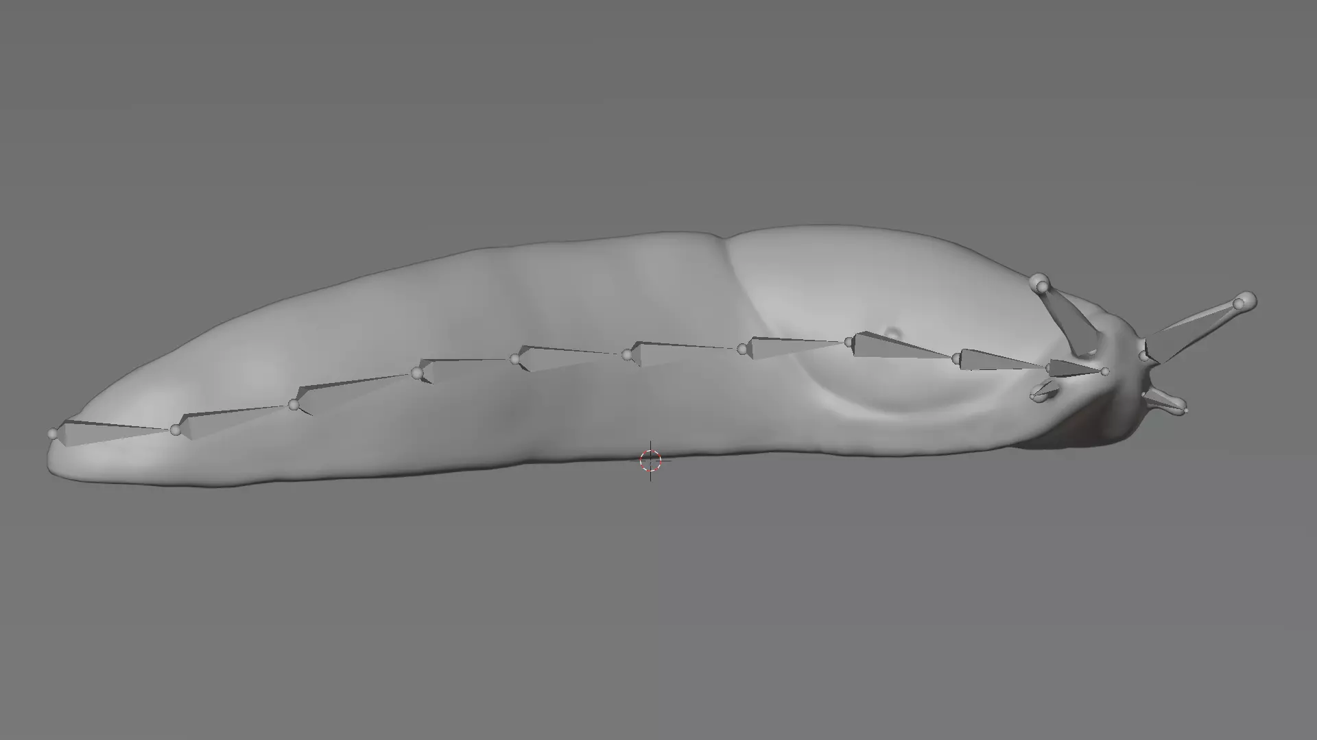 -Black Slug - Arion Ater -Rigged- Low-poly 3D model_2