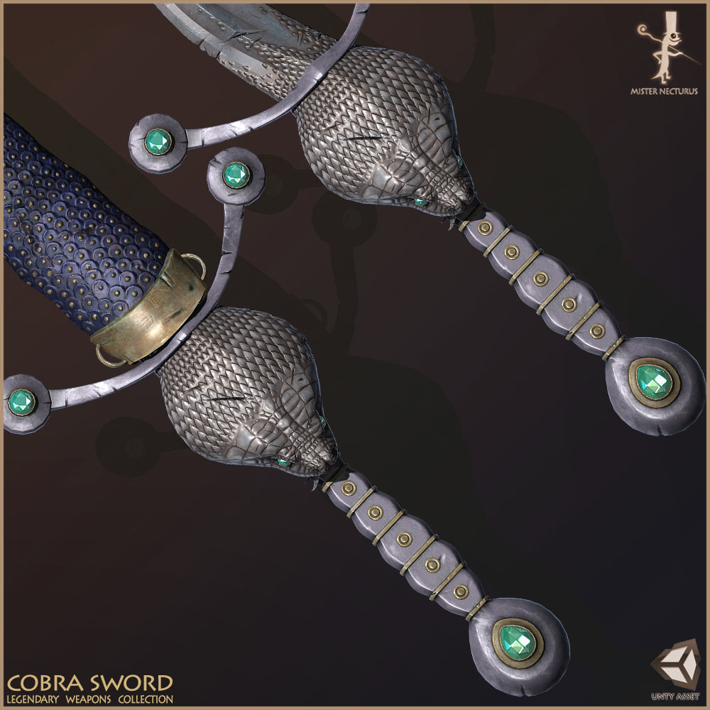 Legendary Cobra Sword Low-poly 3D model_6