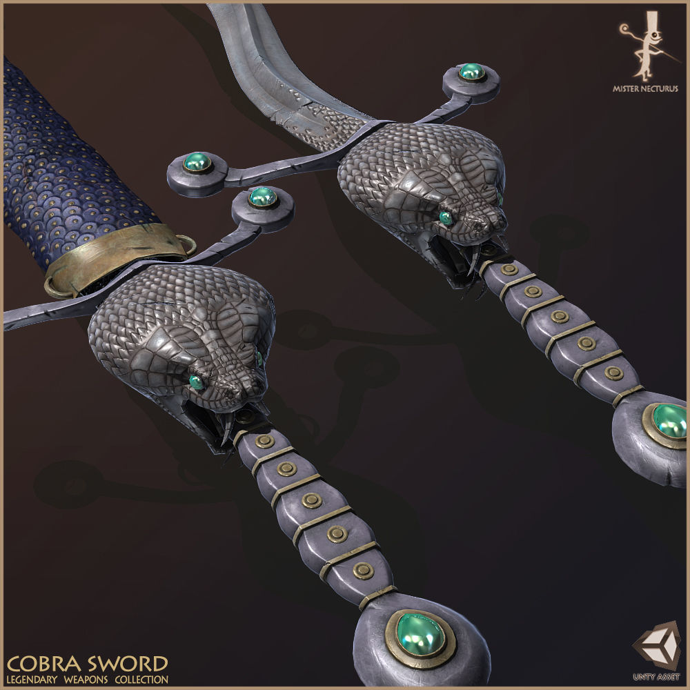 Legendary Cobra Sword Low-poly 3D model_3