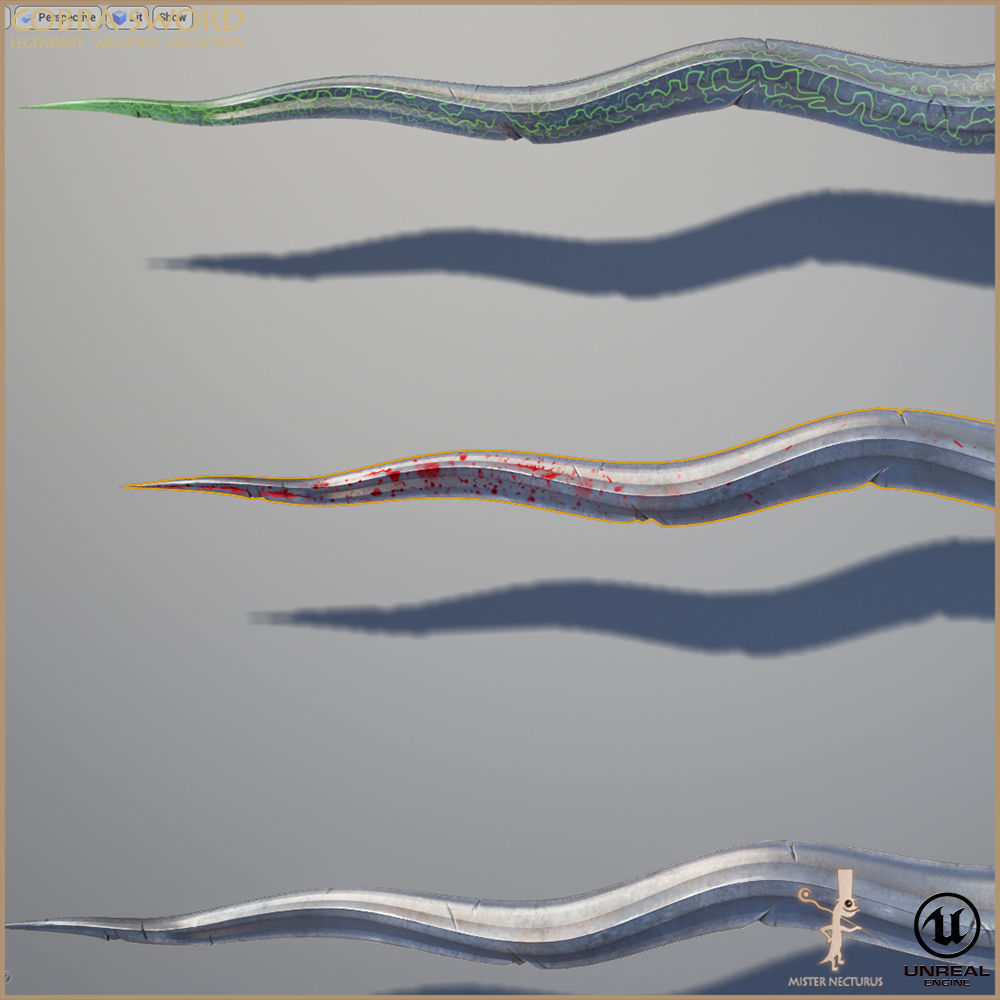 Legendary Cobra Sword Low-poly 3D model_7
