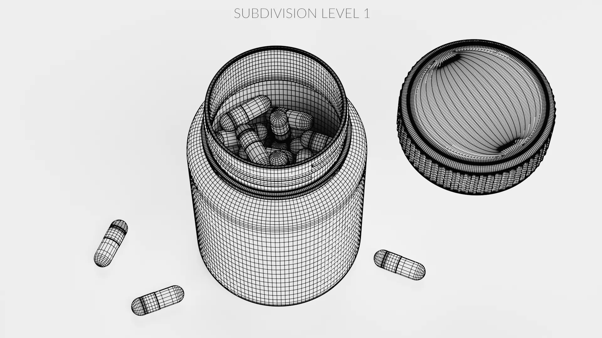-Bottle with Pills- 3D model_14